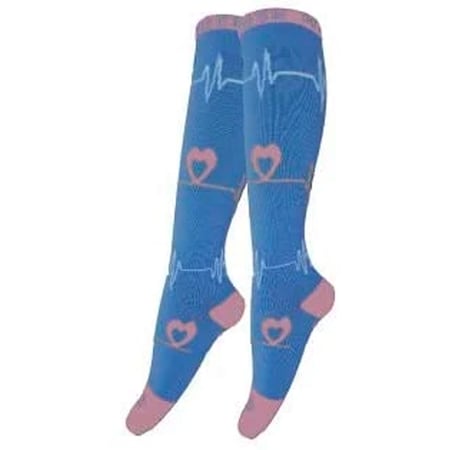 Heartbeat Compression Socks,Blue, PR